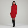 Red Ruffle Sleeve Dress