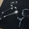 'if It's any constellation...' - (Leo) - original painting on paper  1/2