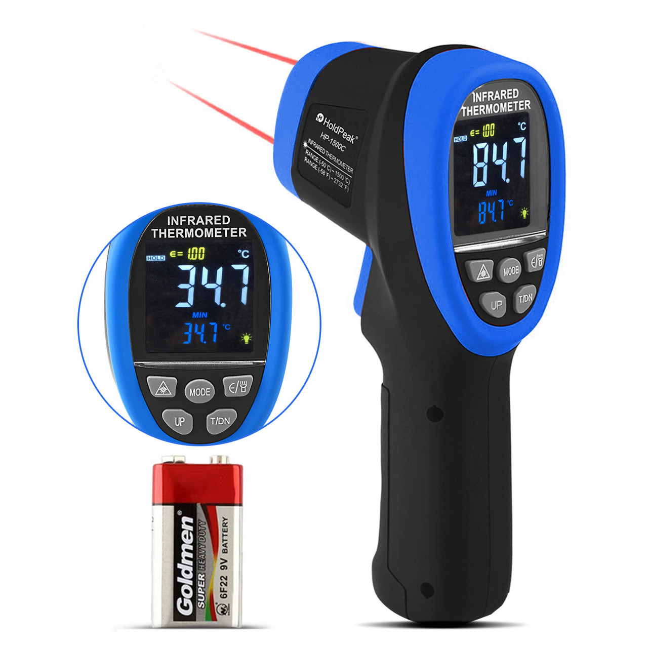 Temperature Gun Digital Laser Infrared Thermometer LCD IR Temp Meter  -50℃～500℃