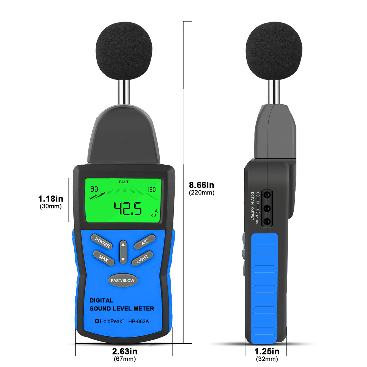 HP-882A Digital Sound Level Meter LCD Noise Measuring Instrument (HP-882A)