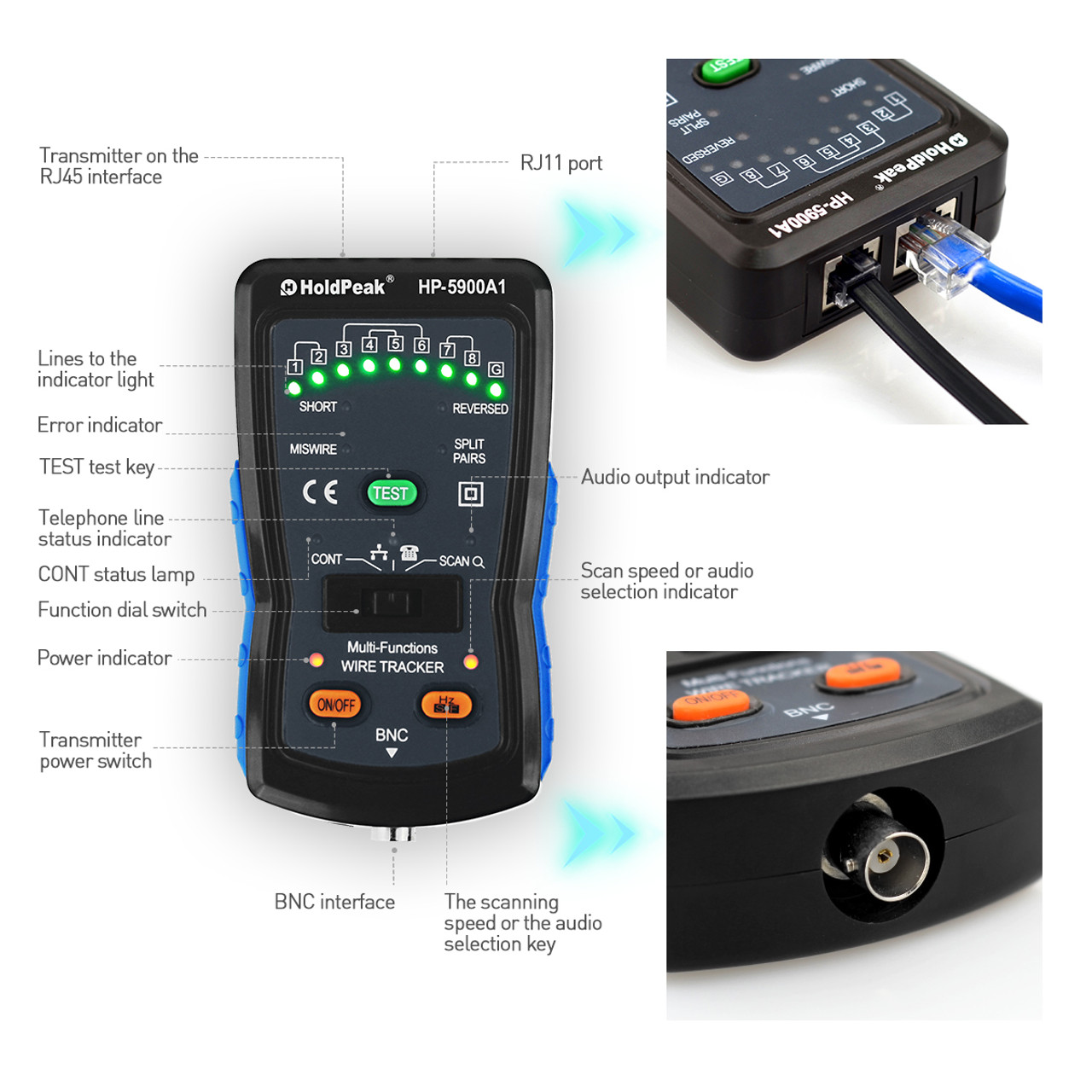 HP-5900A Cable Finder Tone Generator Probe Kit