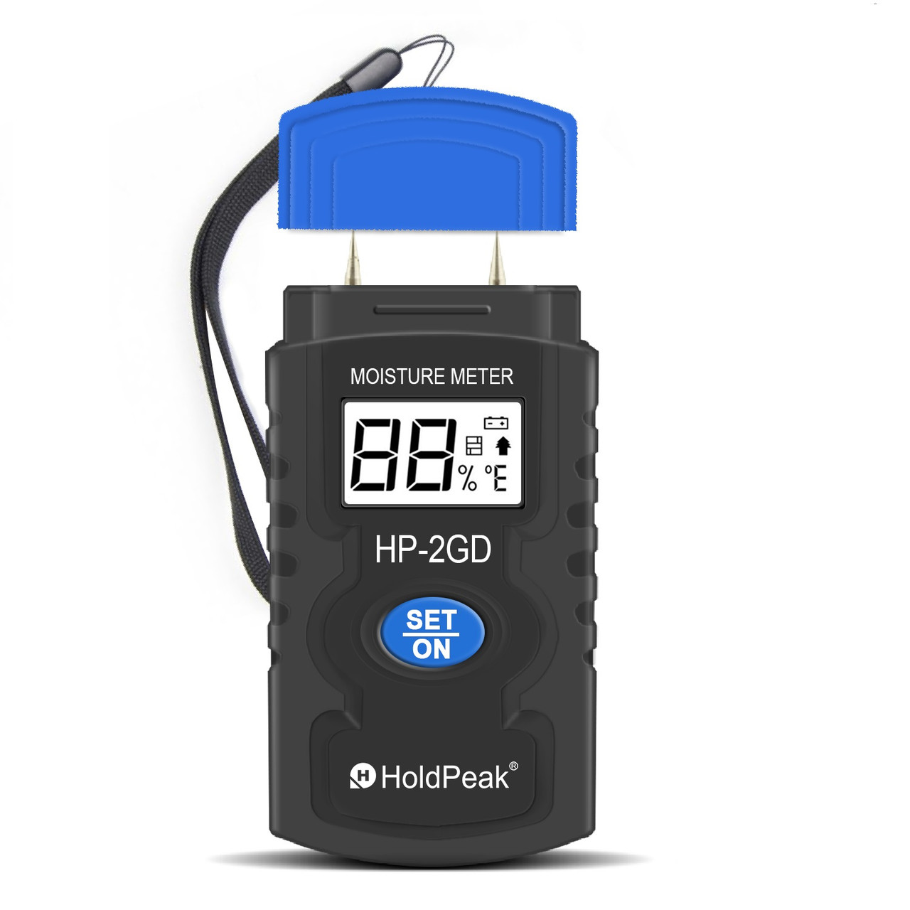 HoldPeak HP-2GD – Testeur D’humidité Pour Bois à Broches, Portable, Avec Rétroéclairage