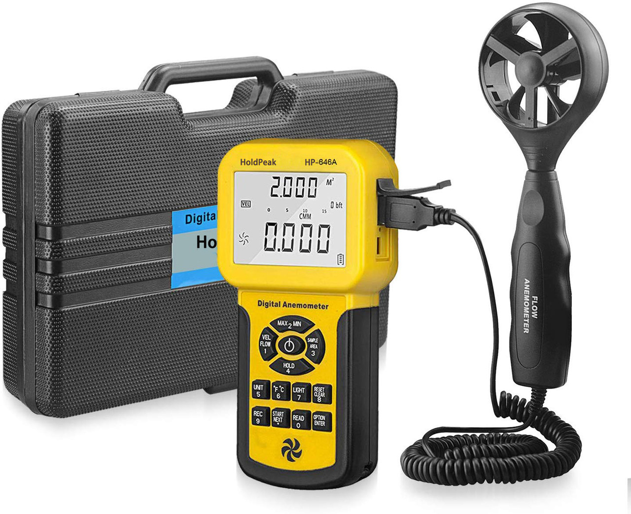 HP-846A Digital Anemometer 0.3~45m/s Wind Speed Sensor