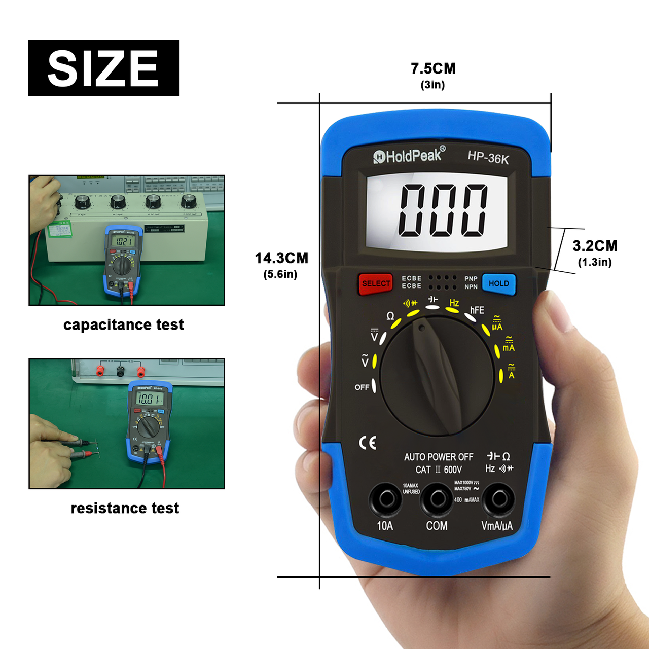 Peakmeter MS8236 Multimètre avec enregistreur de données USB