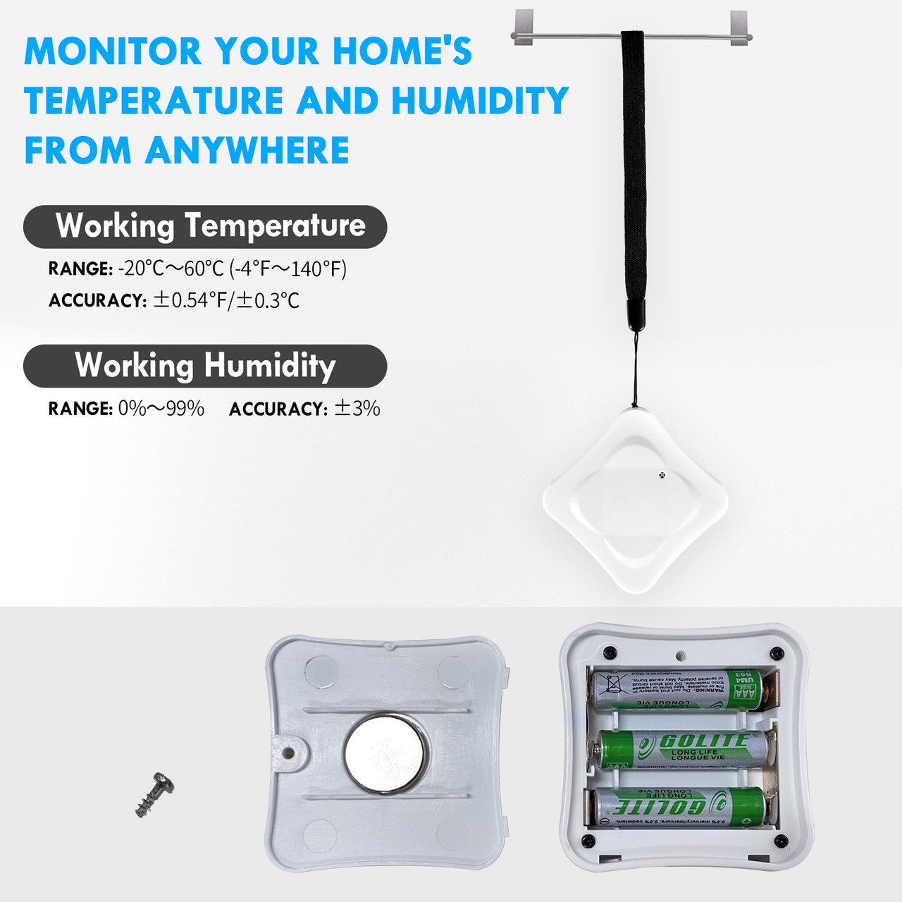 Wireless Bluetooth Hygrometer Thermometer, Humidity