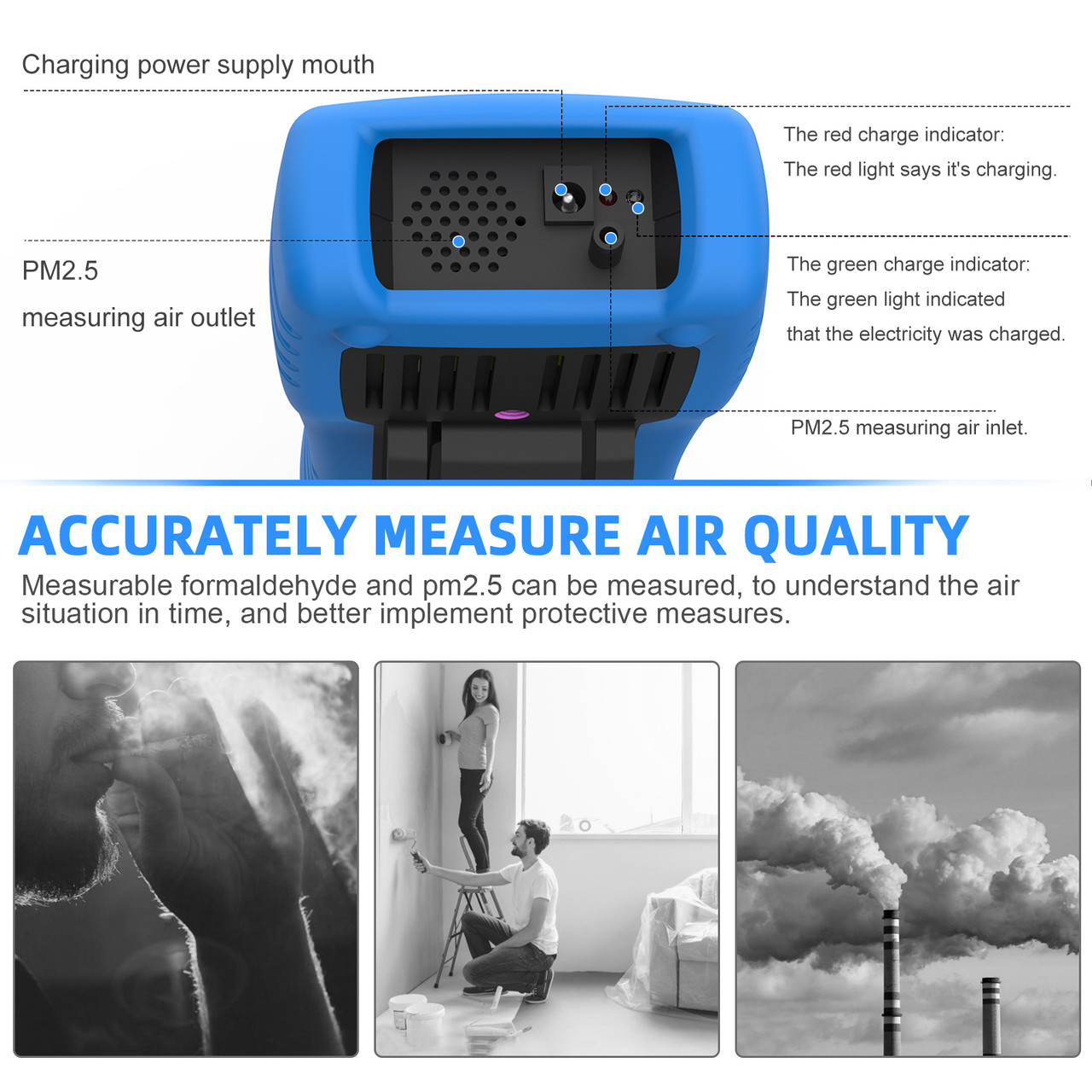 Détecteur Formaldéhyde & TVOC AP-5800N – Testeur Qualité Air Intérieur Précis HCHO & COV
