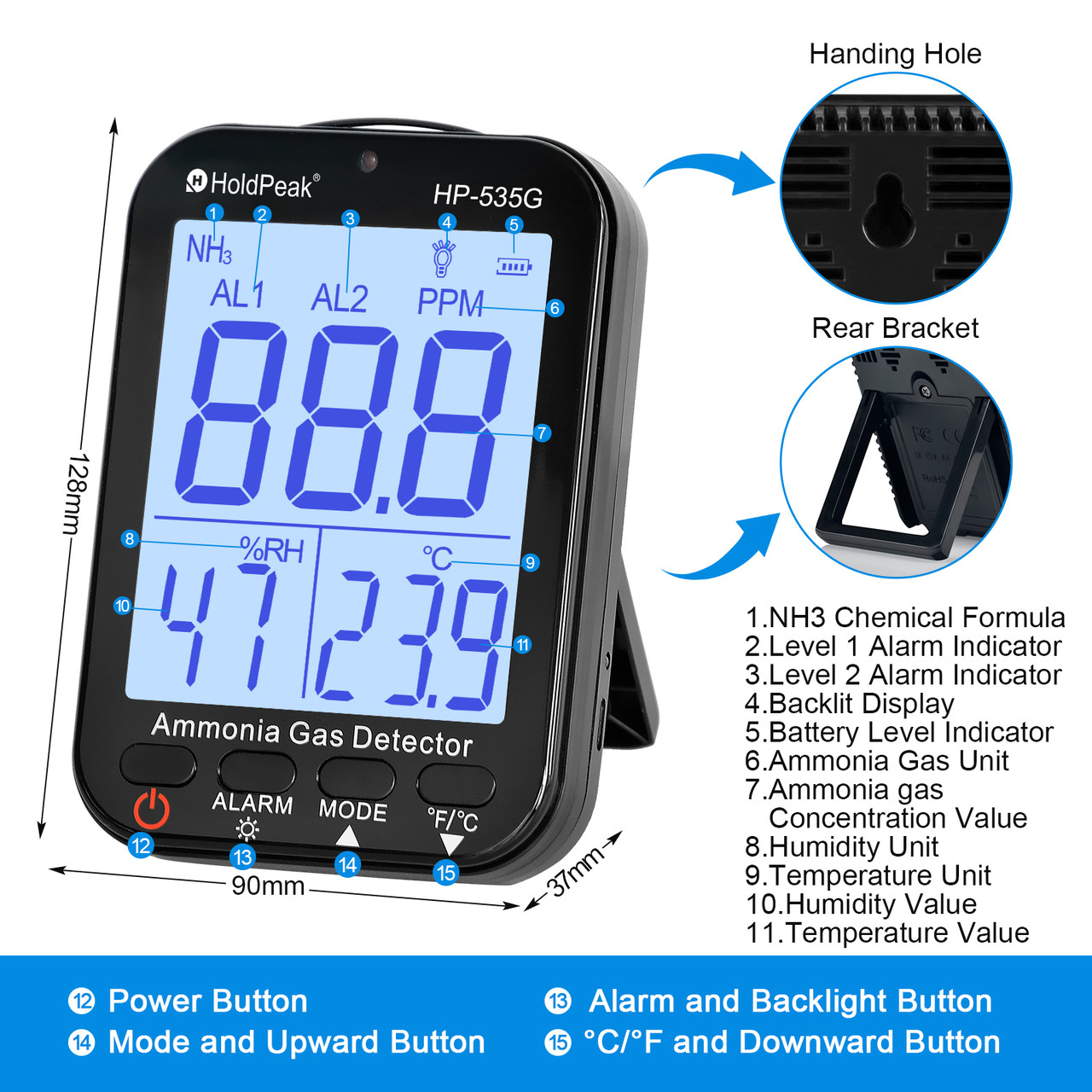 Gakken Audio meter NG-GK5 TYPE5 聴覚検査 Holdpeak HP-535G High-Precision Ammonia Analyzer (0-100 ppm