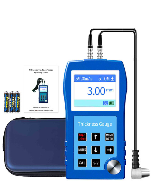 High-Precision Ultrasonic Thickness Gauge 0.9–300mm Colour Screen Portable Standard/Microcrystalline/High-Temperature Probes Optional
