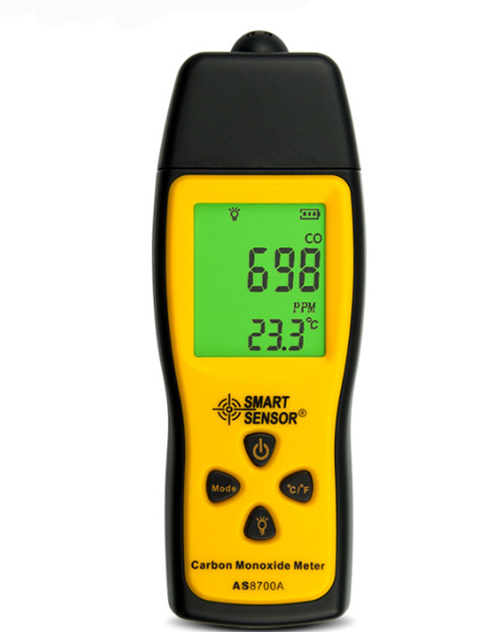 High-Precision Carbon Monoxide Detector Range: 0–1000 ppm 200 ppm automatic alarm Data hold function Portable CO concentration monitoring