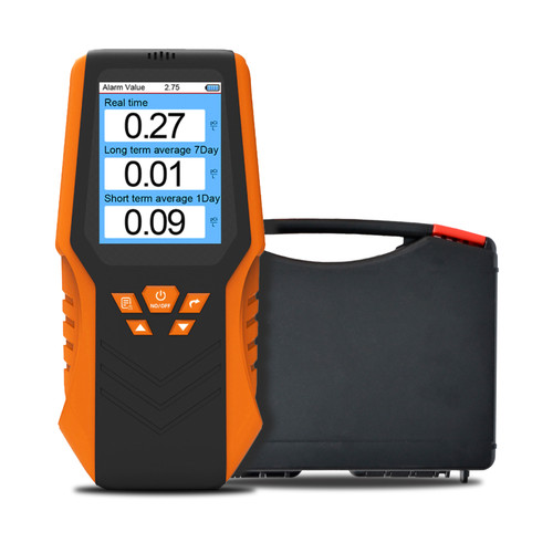 High-Efficiency Precise Radon Gas Detector Ionisation Technology: 1.5-Second Rapid Sampling LCD Display: Real-Time/Average Concentration Portable for Domestic Use
