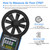 HOLDPEAK HP-6000GH-C Rechargable Anemometer Handheld Air Flow Meter, Touch Button Anemometer CFM Meter