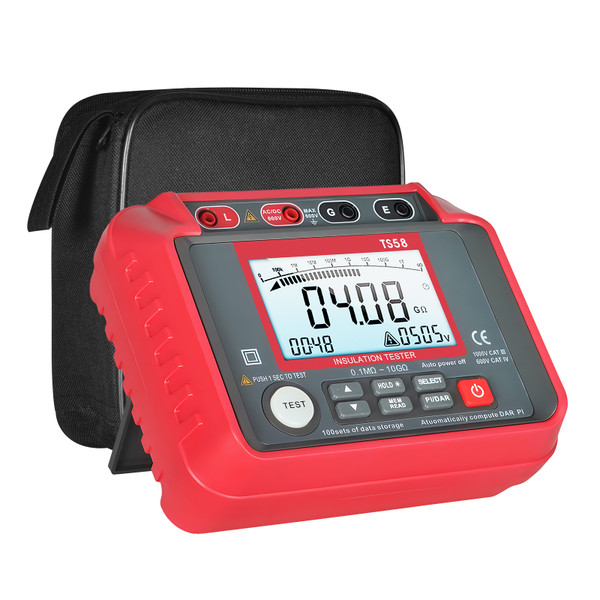 HOLDPEAK HP-T0-TS58 0.1MΩ~20GΩ Digital Insulation Resistance Tester ACV DCV 10-600V