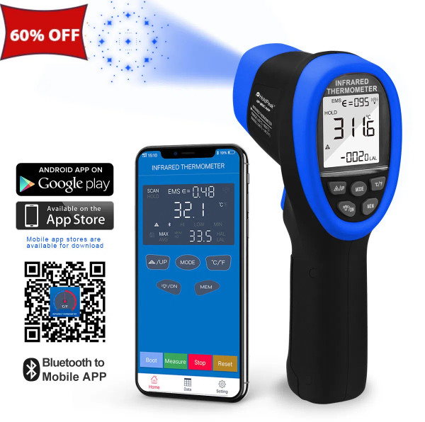 HOLDPEAK HP-985C-APP IR Infrared Thermometer Handhold -50-800℃