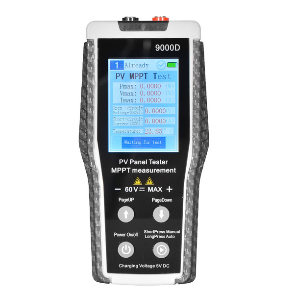 HP-9000D Photovoltaic Panel Tester - Professional MPPT Tester for Solar Panels, Measures Max Power (Pmax)/Voltage (Vmax)/Current (Imax), 5-800W Range
