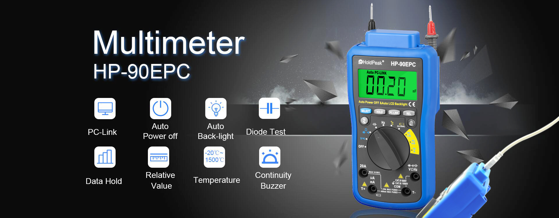 HOLDPEAK-STORE Professional at multimeter,anemometer,clamp meter,lux ...