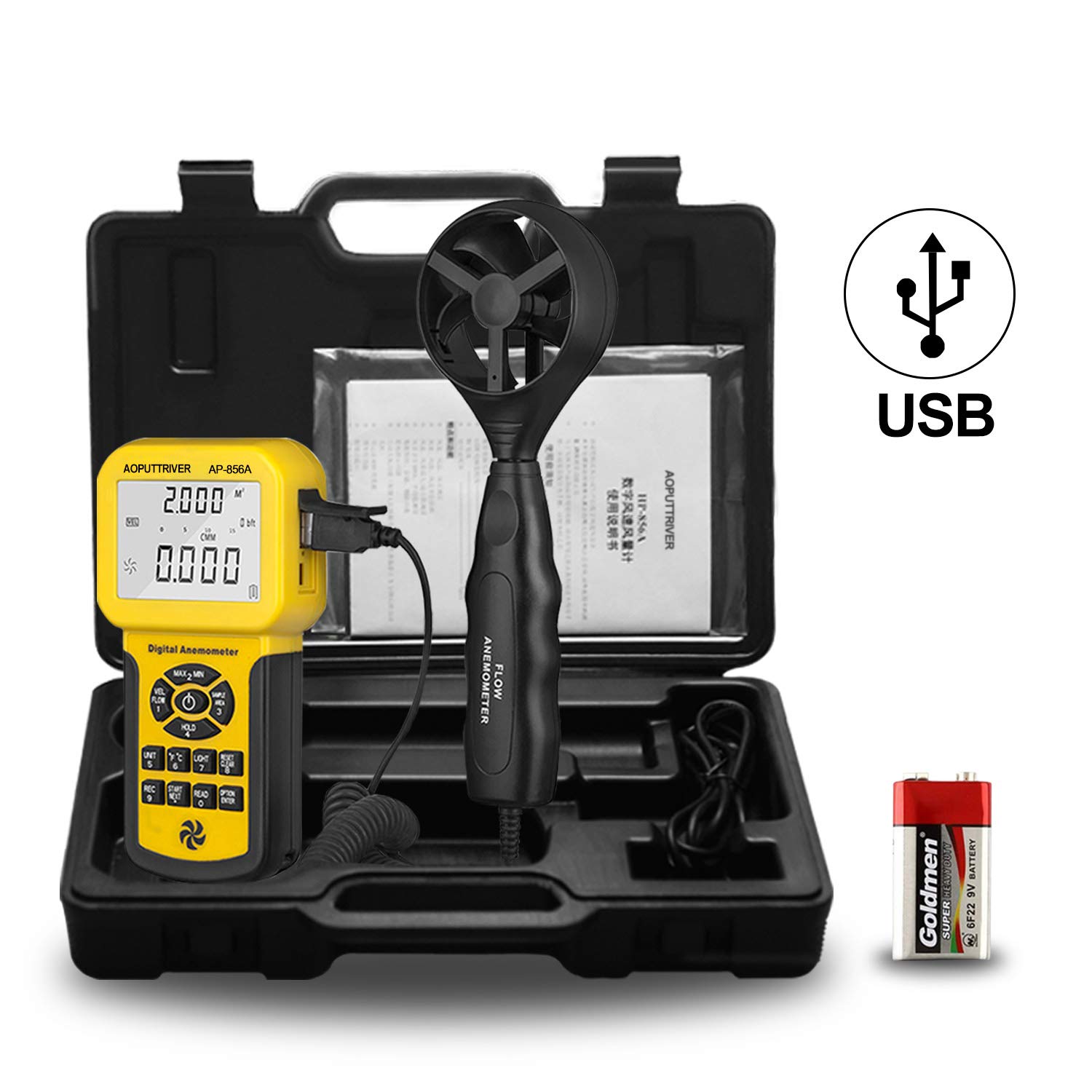 PORTABLE DIGITAL TEMPERATURE METER - T055, Digital meters, Analogic and digital  meters, Measure