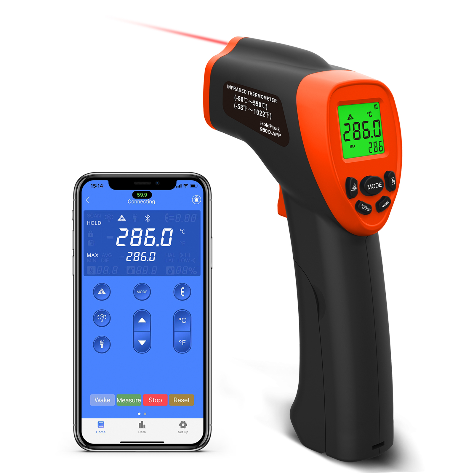 Infrared Thermometer Non-Contact Temperatures Meter Gun Handheld Digital  Industrial Laser - China Infrared Thermometer, Thermometer