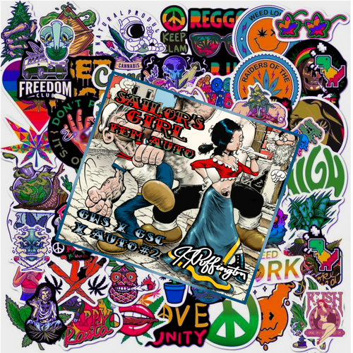 Sailor's Girl Sticker-Bean Pack - Fem/Auto/3pk