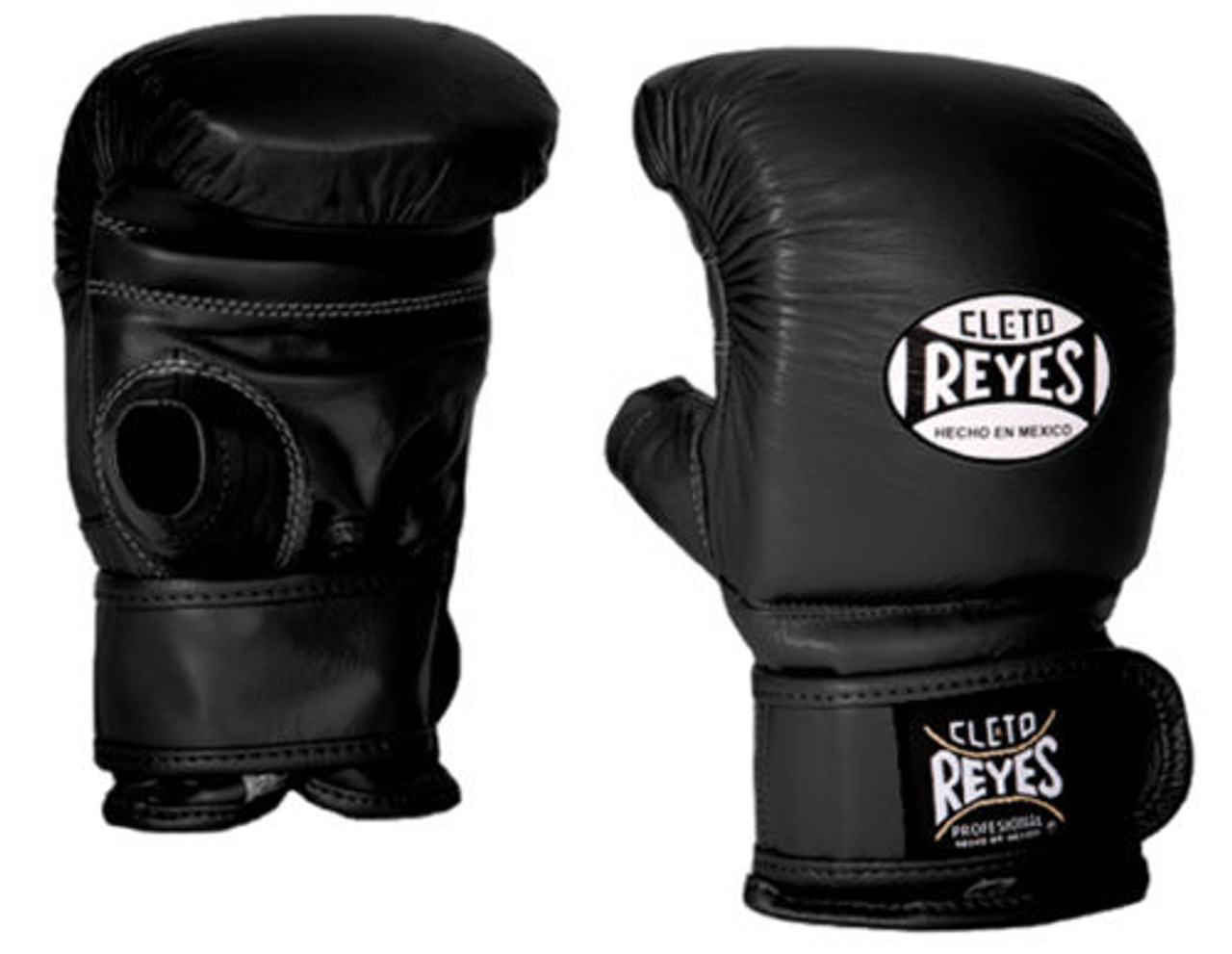 Cleto Reyes Leather Boxing Bag Gloves with Hook and Loop Closure - Black -  USA Fight Shop