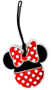 Disney Minnie Mouse Luggage Tag – White Outline Keepsake for Suitcases & Bags