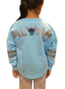 Disney Stitch Aloha Youth Girl's Long Sleeve Sweatshirt – Light Blue