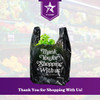 7STAR Black Thank You Plastic Bags (1000 Count) | 12 Micron HDPE