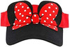 Disney Youth Kids Hat Visor Minnie Bow Red Black