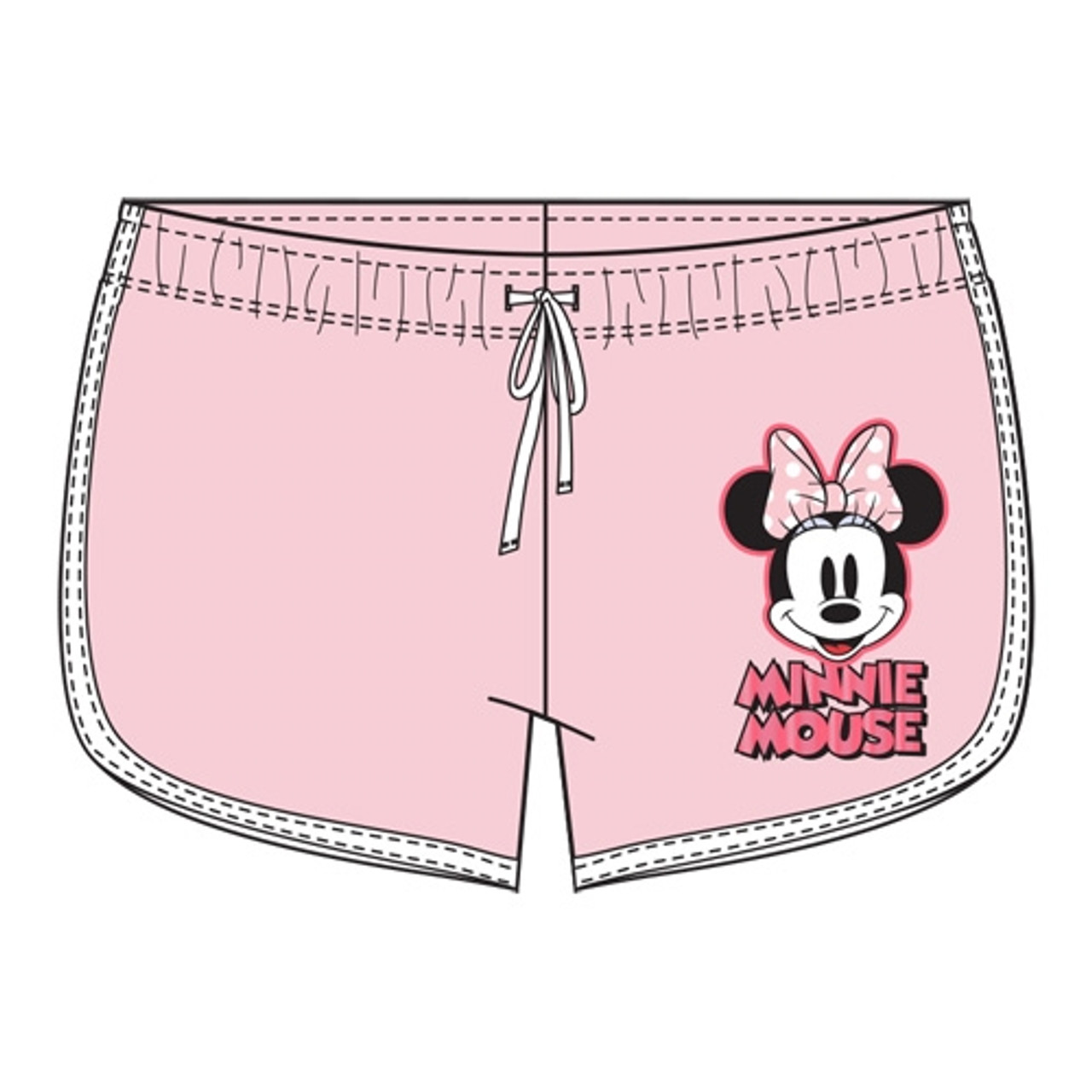 Disney Junior Short Hello Minnie Mouse Pink White
