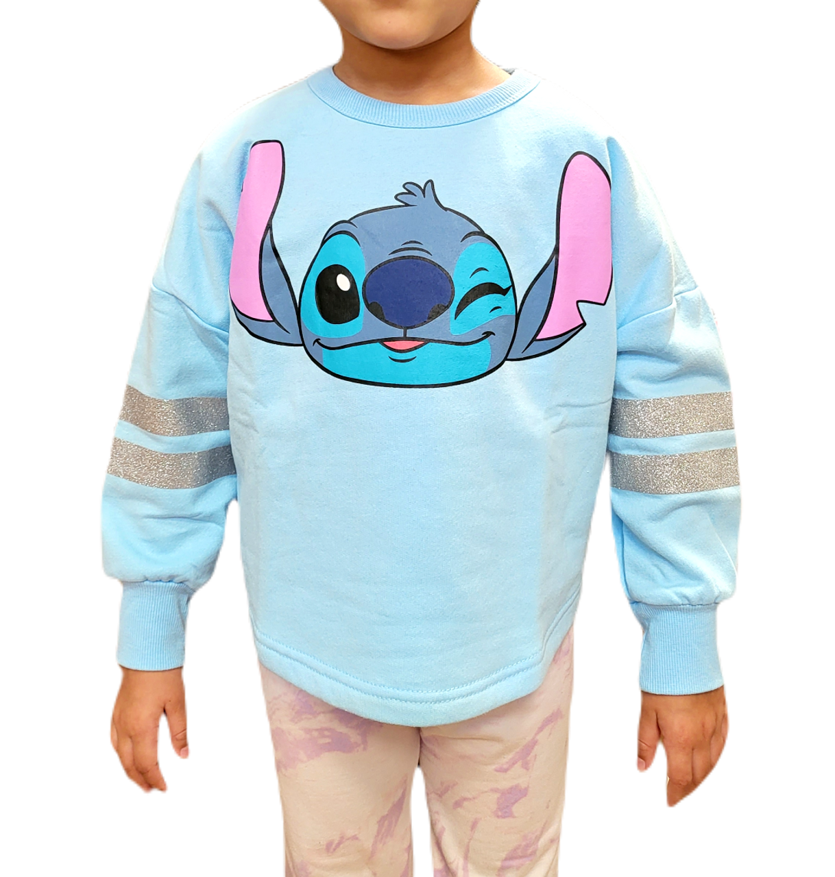 Disney Stitch Aloha Youth Girl's Long Sleeve Sweatshirt