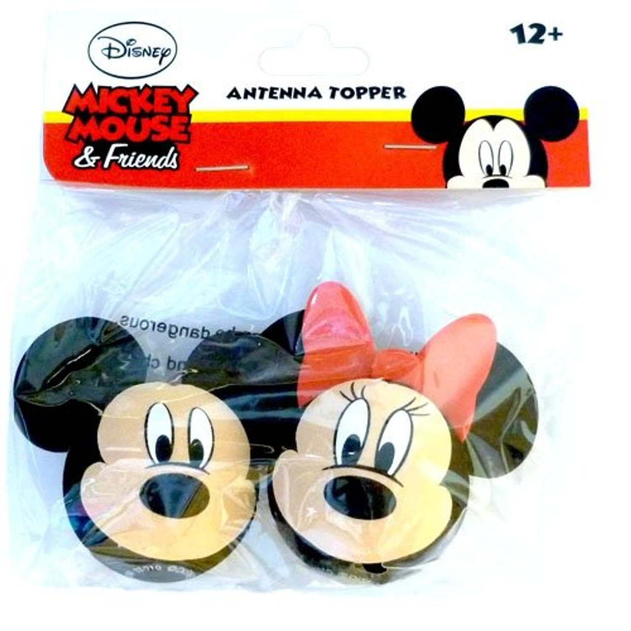 Mickey Mouse and Minnie Mouse Faces Antenna Toppers