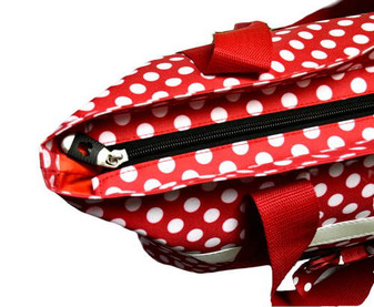 Disney Mickey and Minnie Mouse Polka Dot Travel Tote Bag Disney Mickey and Minnie Mouse Polka Dot Travel Tote Bag