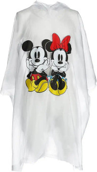 Disney Mickey & Minnie Sit Rain Poncho, Adult Disney Mickey & Minnie Sit Rain Poncho, Adult