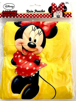 Disney Minnie Mouse Standing Yellow Adult Women's Poncho Disney Minnie Mouse Standing Yellow Adult Women's Poncho
