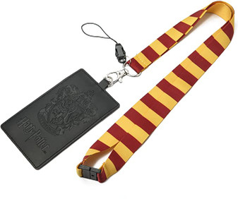 Harry Potter Gryffindor School Crest Lanyard with Multiple Card Holder Slots Harry Potter Gryffindor School Crest Lanyard with Multiple Card Holder Slots