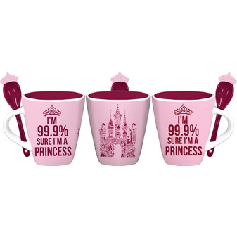 99% Sure I'm a Princess with castle 11oz Mug w/Spoon, Pink 99% Sure I'm a Princess with castle 11oz Mug w/Spoon, Pink
