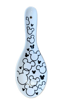 Disney Mickey Mouse Black & White Ceramic Spoon Rest Disney Mickey Mouse Black & White Ceramic Spoon Rest