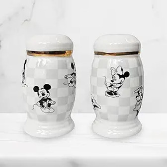 Mickey and Minnie Mouse Vintage Salt and Pepper Shaker Set -  Checkerboard  – Classic Disney Collectibles Mickey and Minnie Mouse Vintage Salt and Pepper Shaker Set -  Checkerboard  – Classic Disney Collectibles