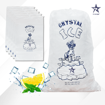 7STAR 8lb Ice Bags with Drawstring – 400 Pack Bulk Crystal Ice Bags 7STAR 8lb Ice Bags with Drawstring – 400 Pack Bulk Crystal Ice Bags
