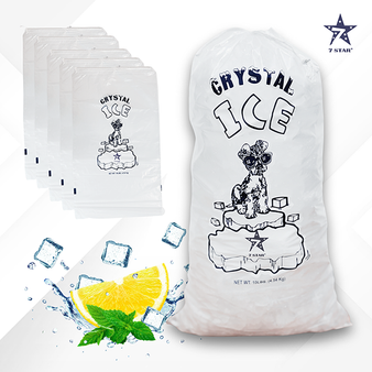7STAR 10lb Ice Bags with Drawstring – 400 Pack Bulk Crystal Ice Bags
