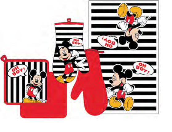 Disney Mickey Mouse 3 Piece Kitchen Towel Set, "Oh Boy! Disney Mickey Mouse 3 Piece Kitchen Towel Set, "Oh Boy!