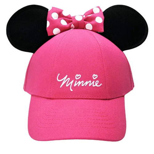 Disney Kids Hat Sassy Minnie with Ears Bow, Pink