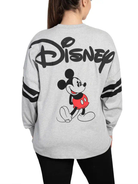 Disney Mickey Mouse Long Sleeve Jersey for Women - Gray