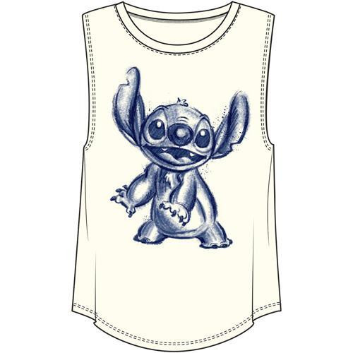 Disney Troublemaker Stitch Juniors Muscle Tank