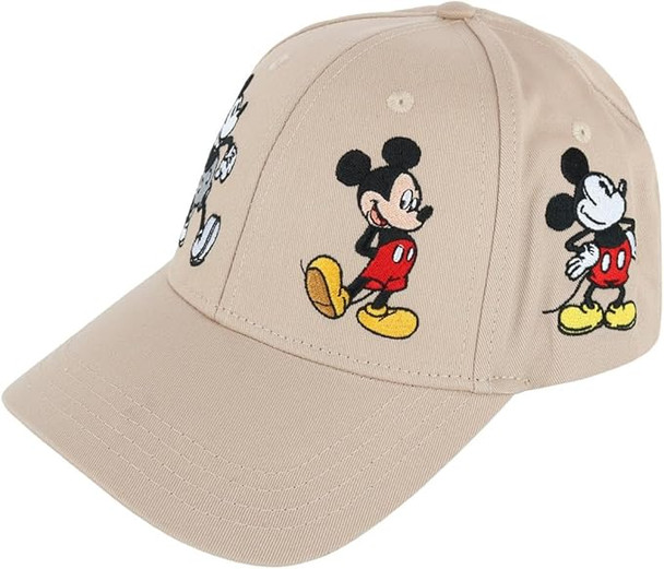 Disney Mickey Mouse Adult History Baseball Cap Khaki