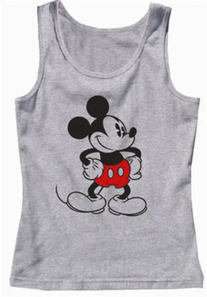 Disney Women - Pajama Tank Top - Old School Mickey - Grey Heather