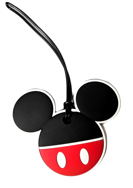 Mickey Mouse Disney Luggage Tag – White Outline Design for Travelers