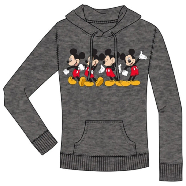 Disney  Mickey Mouse - Junior Pullover Hoodie - Charcoal Gray