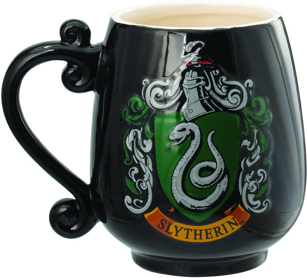 Harry Potter Crest Slytherin Mug - Ceramic Mug - Black