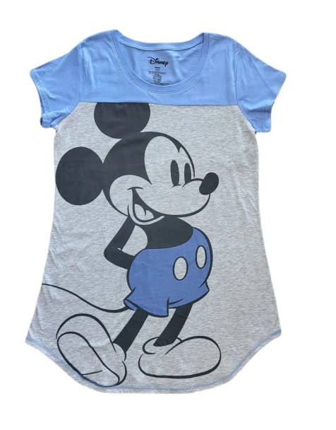 Disney Junior Scoop Neck Tunic Standing Mickey Blue Gray