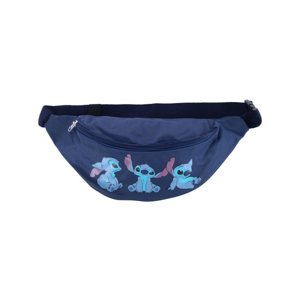 Disney Stitch Sitting Trio Navy Canvas Waist Belly Bag